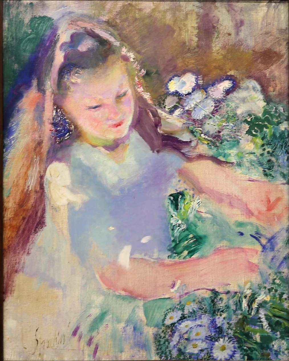 Bambina (Anna) tra i fiori - Palazzo del Tè, Mantova